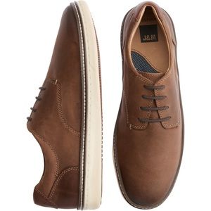 Johnston & Murphy Cognac Brown Leather Sneakers